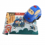 TOP BRIGHT wooden puzzle with toy car – police car, 24 pieces