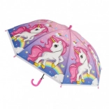 Children's unicorn-themed umbrella, automatic, 64 cm