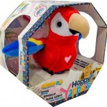 Steppos Happy Yappers perroquet – peluche rouge à mettre au poignet