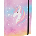 Chemises pour cahiers scolaires A4 Rainbow Unicorn