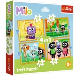 Puzzle 4-en-1 Découvre Milo et ses amis