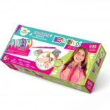 Kit de fabrication de bracelets élastiques avec métier à tisser et 600 élastiques