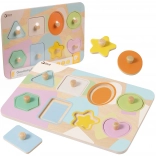 Puzzle géométrique en bois pour enfants