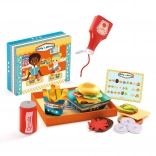 DJECO bistro Kelly & Johnny – set pour enfants pour préparer des hamburgers