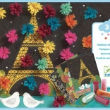 collages met kleurrijke kwastjes Djeco