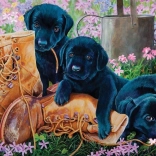 Puzzle Tisch im Garten 500 Teile