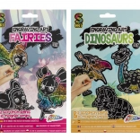 Scratch-off magnets – fairies and dinosaurs, set of 10 pcs