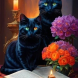 Puzzel Zwarte Katten 500 Stukjes