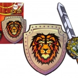 Knight set made of EVA foam – sword and shield with lion motif