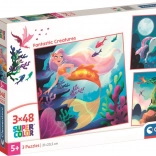 Clementoni puzzle créatures fantastiques 3×48 pièces