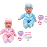 Baby doll with sounds and accessories 41 cm