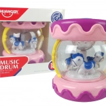 Interactieve Muzikale Trommel met Carrousel Roze