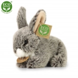 Lapin en peluche gris foncé couché 17 cm écologique (ECO friendly)
