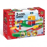 Twee-laags garage WADER PLAY TRACKS met baan van 3,4 m en 2 autootjes