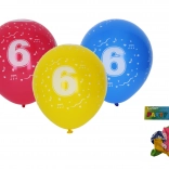 30 cm Balloons with Number 6 – set of 5 pcs