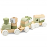 Train en bois Polar B avec wagons et blocs