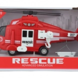 Brandweerhelikopter op batterijen met licht en geluid