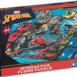 puzzle de sol avec stylo interactif spiderman 24 pièces