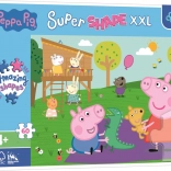 Puzzle 60 XXL Super Shape – amusement avec le petit frère, PEPPA PIG
