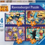Ravensburger puzzel Verschrikkelijke Ikke 4 – set van 4 puzzels (12–24 stukjes)