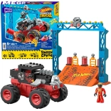 Kit de construction HOT WHEELS Mega Bone Shaker Crush Course – monster truck avec rampe, 151 pièces