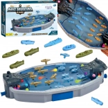 Woopie Zeeslag 3D – tafelvaardigheidsspel met knikkerlanceerder