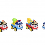 Construction toy car with face 13 cm with flywheel