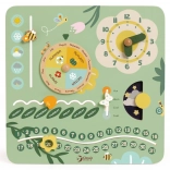 Calendrier éducatif en bois en anglais