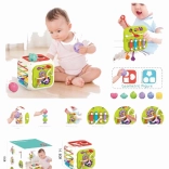 educational cube 7-in-1 with shape sorter, blocks and xylophone