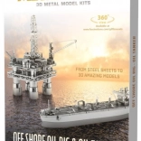 Metal Earth 3D-puzzel olieplatform en tanker – deluxe set