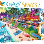 Puzzle TREFL Crazy Shapes – Plage de Miami, 600 pièces