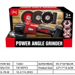 Interactive children's cordless grinder for kids 3+ with safe disc and three interchangeable wheels