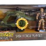 Set of Military Helicopter and Soldier Figurine