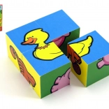 cubes en bois illustrés mes premiers animaux 4 pcs TEDDIES