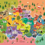 TREFL Puzzle carte de la République tchèque 44 pièces