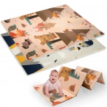 Dubbelzijdige opvouwbare XPE-schuim speelmat 120 × 180 cm met dieren- en bergmotief Humbi