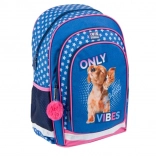 Kids' Backpack Good Vibes with Stars and Reflective Elements