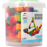 Spiky Waffle Building Set in a Bucket, 200 Pieces