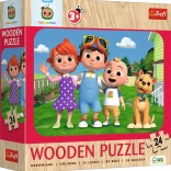 Houten puzzel Wesoły CoComelon 24 stukken