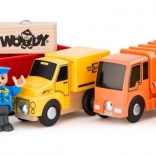 Wooden Vehicles with Drivers