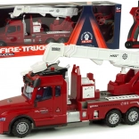 RC Fire Truck with Crane 2.4 GHz with Lights and Sounds – Red