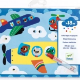 DJECO coloriages à l'eau transport aérien