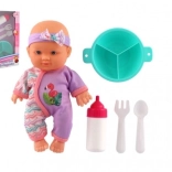 baby doll 20 cm with feeding set and hard body