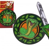 Foam knight set from EVA – sword and shield with snake motif