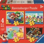 Puzzel RAVENSBURGER Super Mario Avontuur 4v1
