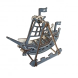 Woodcraft wooden 3D puzzle pirate swing