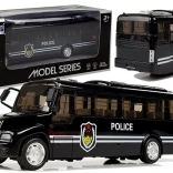 Autobus de police avec lumières et sons, noir (à rétrofriction)