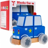Wooden Police Car with Blocks