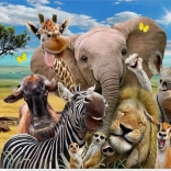 Diamond Painting Safari Selfie 30 × 40 cm