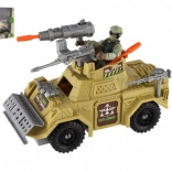 militaire set pantserwagen met soldaat en accessoires, kunststof, vrijloop